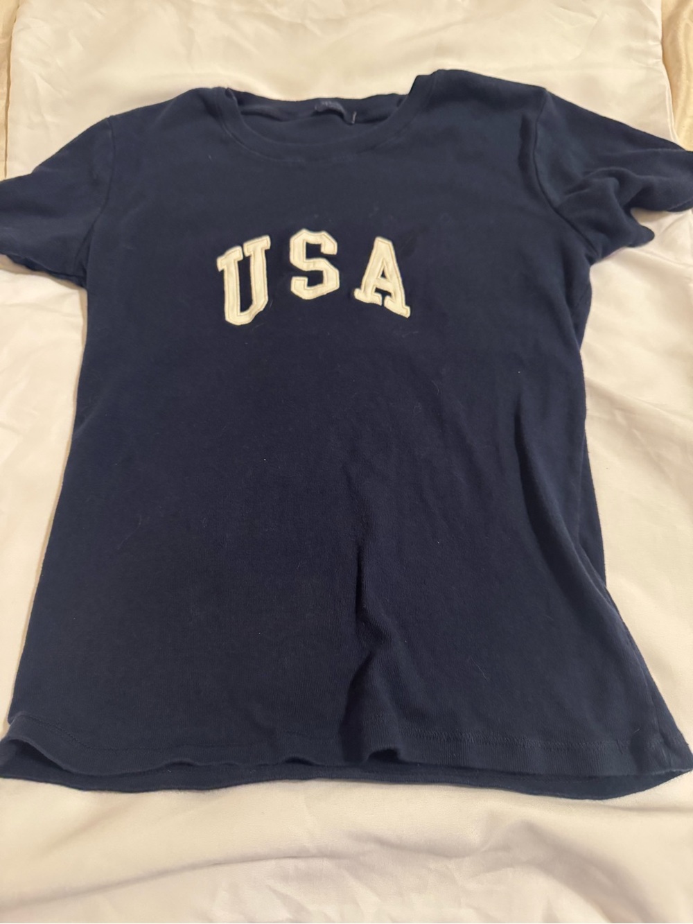 Brandy Melville Navy Tee with White USA Applique